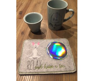 Stickdatei - Yoga Katze Appli